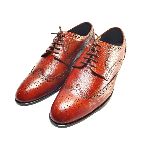 Handstiched Handpainted Handmade Geniune Leather Wintip Shoes Brogue Shoes Oxford Formal Dress Mens Shoes
