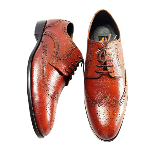 Handstiched Handpainted Handmade Geniune Leather Wintip Shoes Brogue Shoes Oxford Formal Dress Mens Shoes