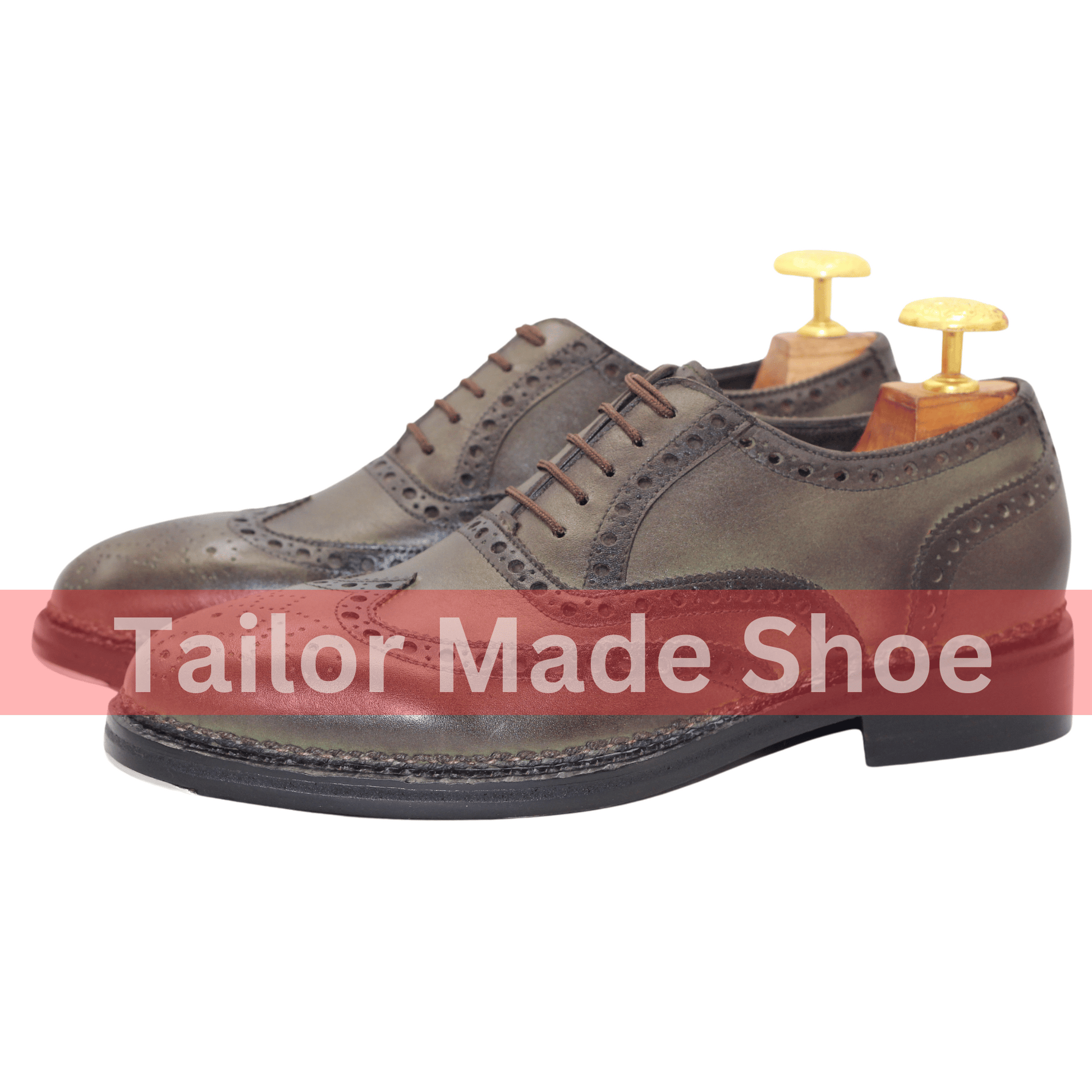 Men's Premium Handcrafted Brown Oxford Brogue Shoes Elegant Wingtip Leather Shoes – Vintage Style for Men – Handcrafted Perfection