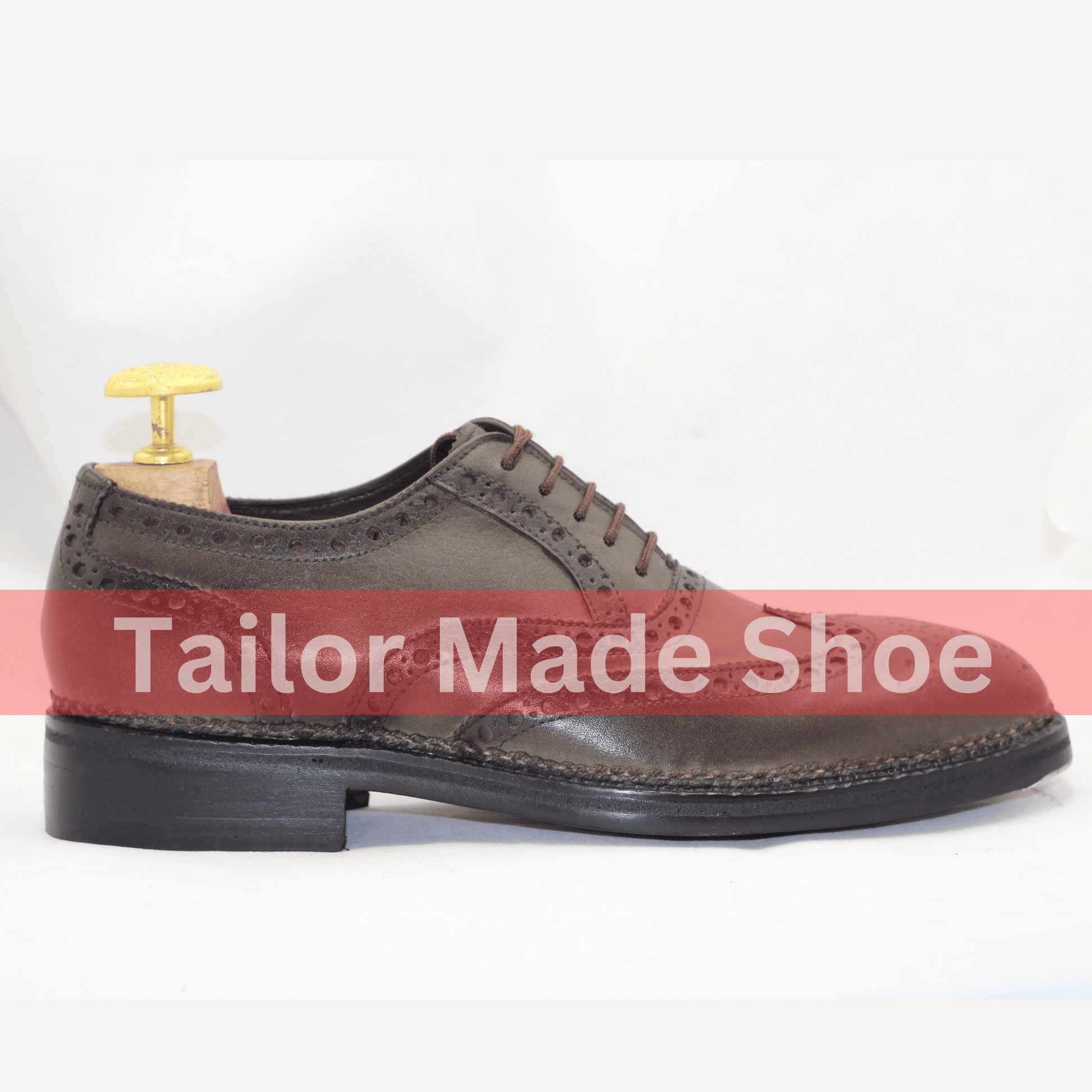 Men's Premium Handcrafted Brown Oxford Brogue Shoes Elegant Wingtip Leather Shoes – Vintage Style for Men – Handcrafted Perfection