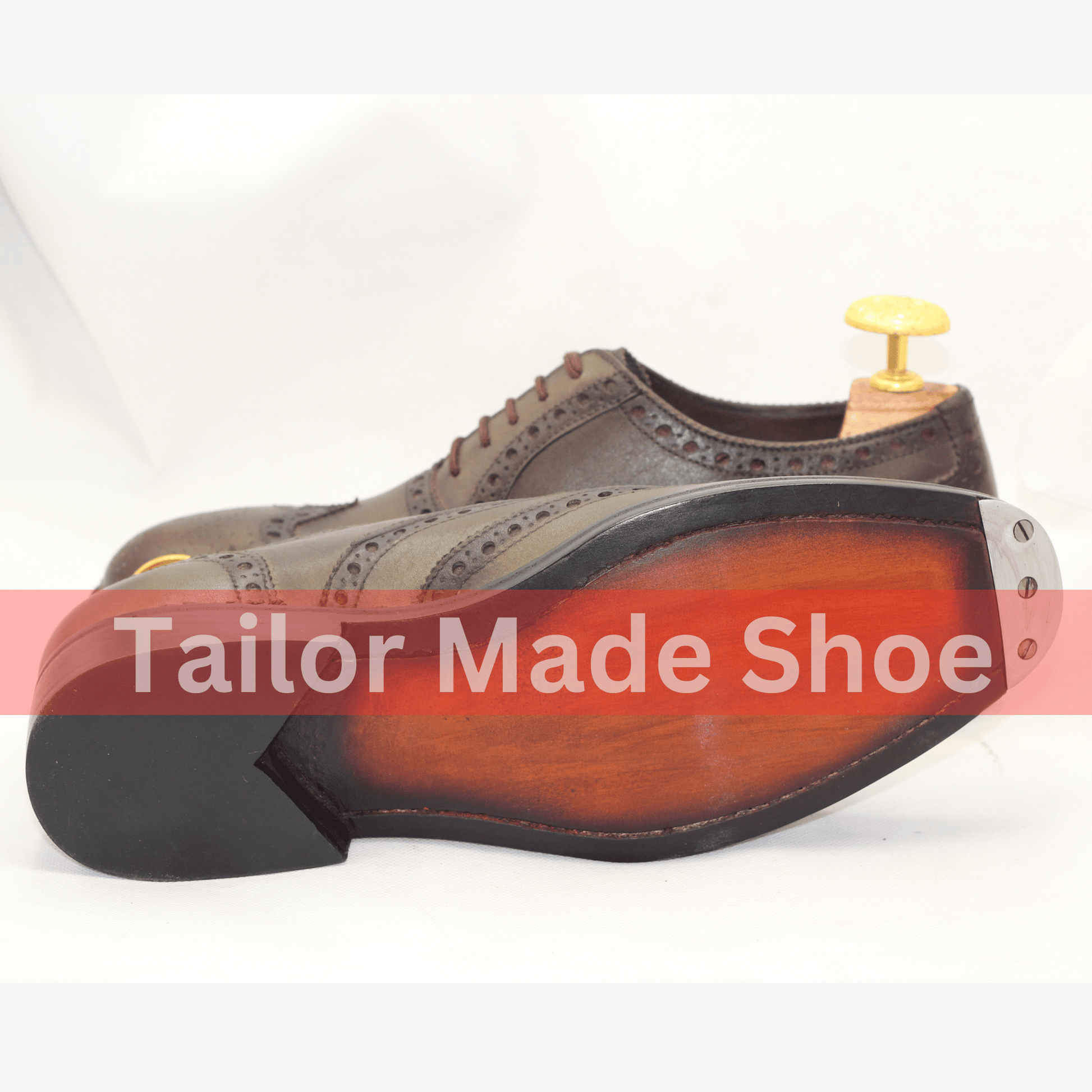 Men's Premium Handcrafted Brown Oxford Brogue Shoes Elegant Wingtip Leather Shoes – Vintage Style for Men – Handcrafted Perfection