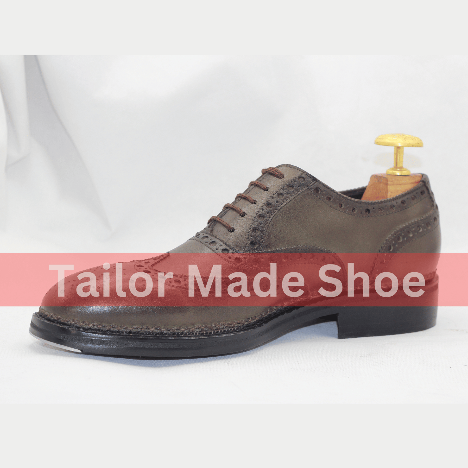 Men's Premium Handcrafted Brown Oxford Brogue Shoes Elegant Wingtip Leather Shoes – Vintage Style for Men – Handcrafted Perfection