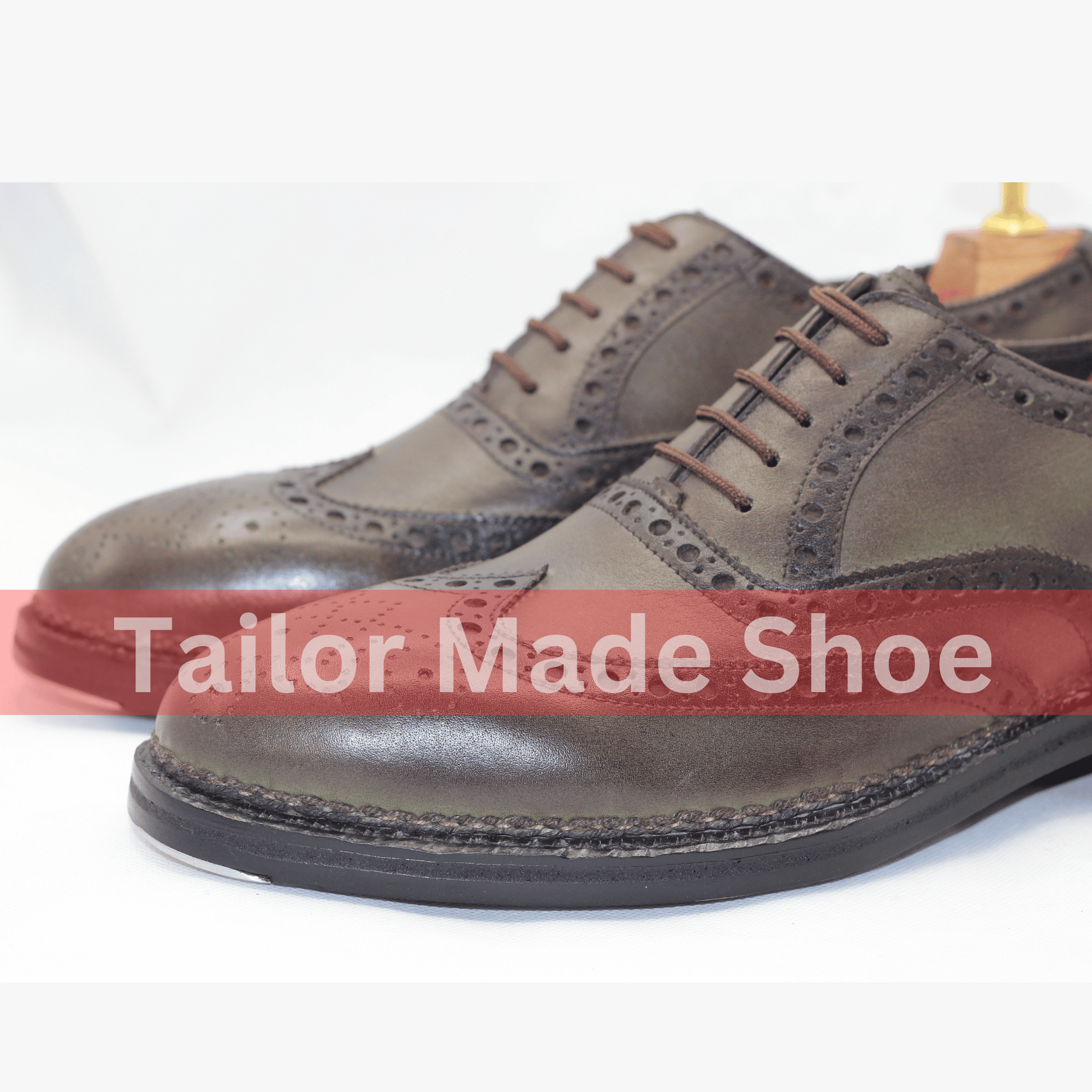 Men's Premium Handcrafted Brown Oxford Brogue Shoes Elegant Wingtip Leather Shoes – Vintage Style for Men – Handcrafted Perfection