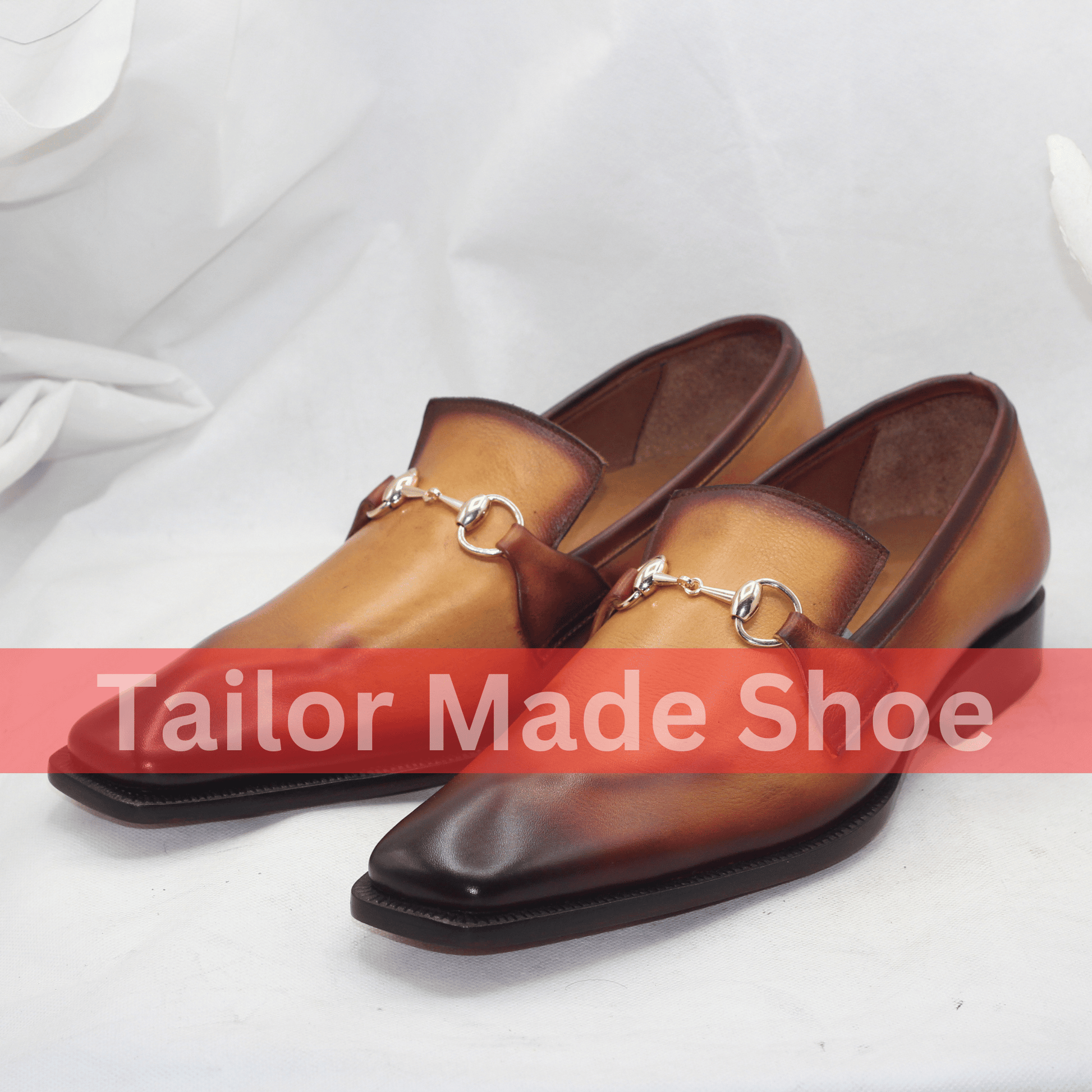 Bespoke Two-Tone Shoes – Beige And Brown Artisan-Crafted Leather Loafers Shoes Your Impeccable Style Premium Patent Leather Shoes Slip-on Shoes, Whole Cut Shoes, for Mens