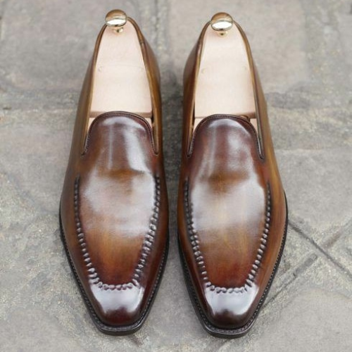 Tailor Made Bespoke Handmade Goodyear Welted Custom Made Genuine Brown â Tailor Made Shoe
