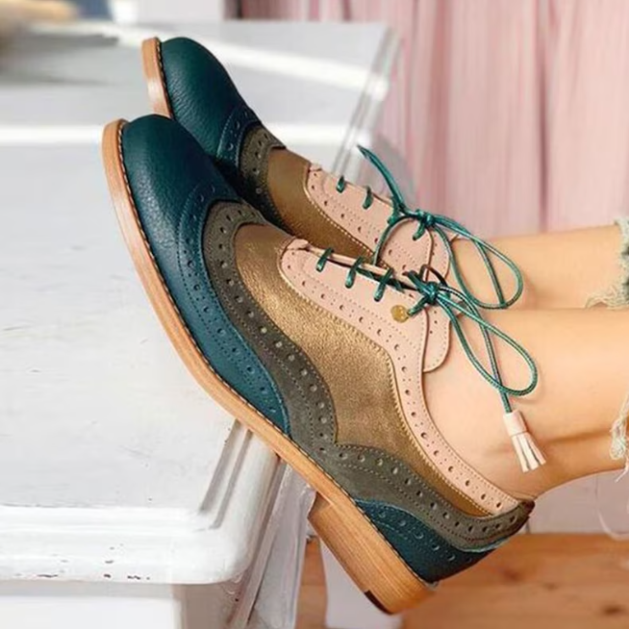 womens lace up dress shoe Women's Camel Leather Derby Shoes: Handmade Lace-Up Oxfords