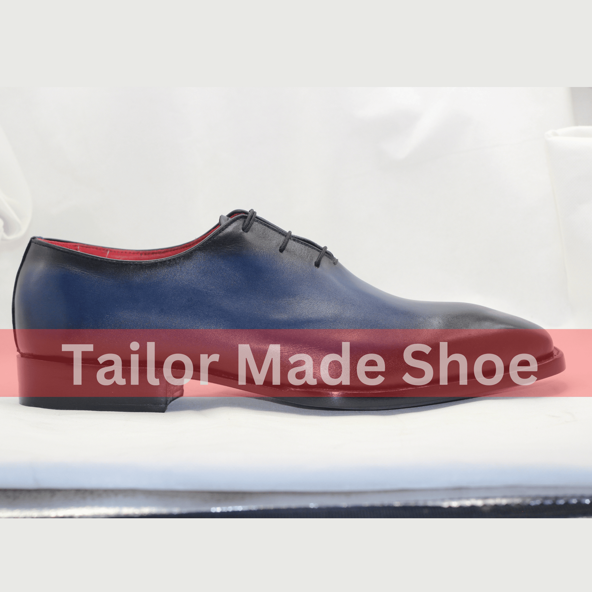 Artisan-Crafted Blue Leather Shoes – The Epitome of Sophistication Handcrafted Premium Blue Leather Shoes with Black Finish – Modern Elegance