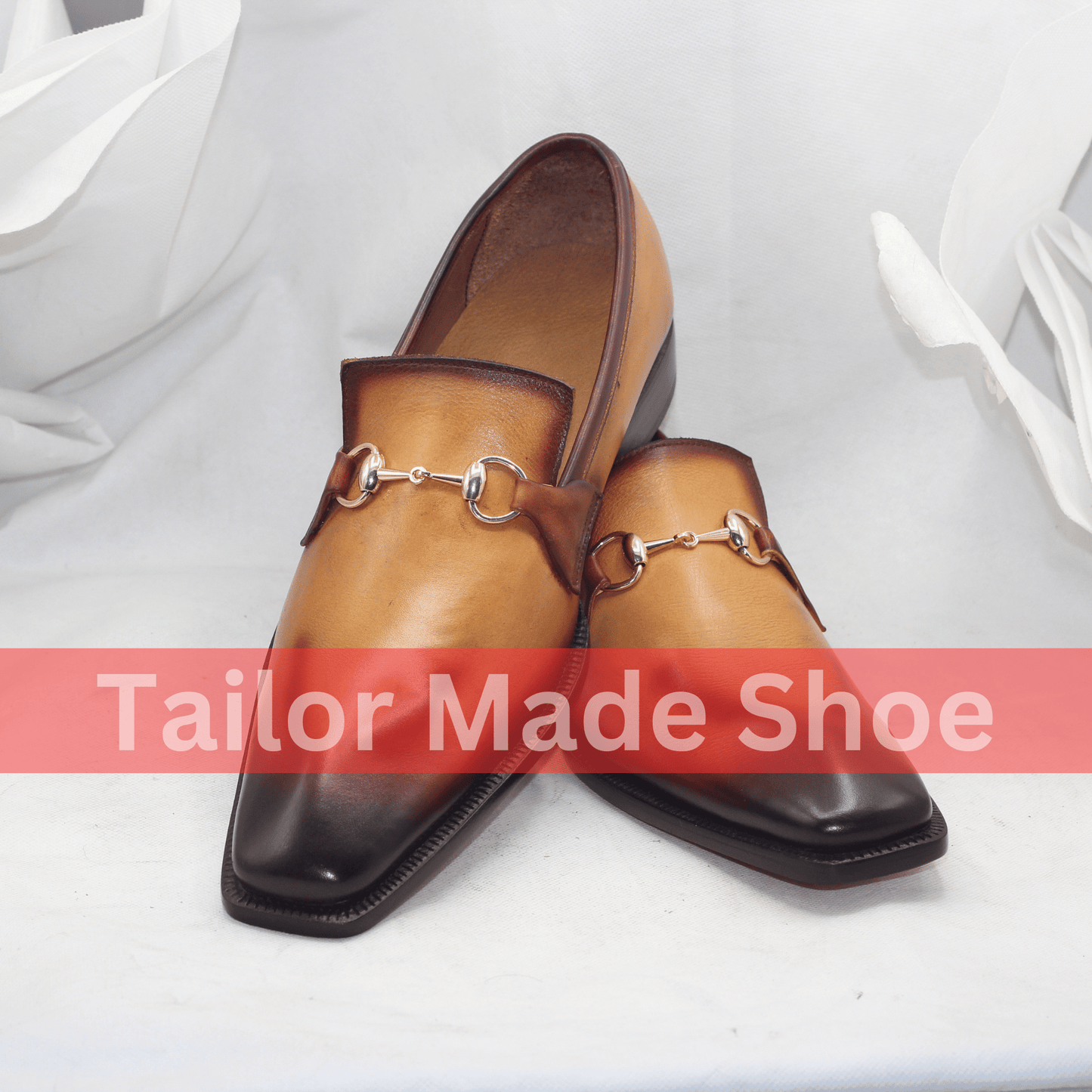 Bespoke Two-Tone Shoes – Beige And Brown Artisan-Crafted Leather Loafers Shoes Your Impeccable Style Premium Patent Leather Shoes Slip-on Shoes, Whole Cut Shoes, for Mens