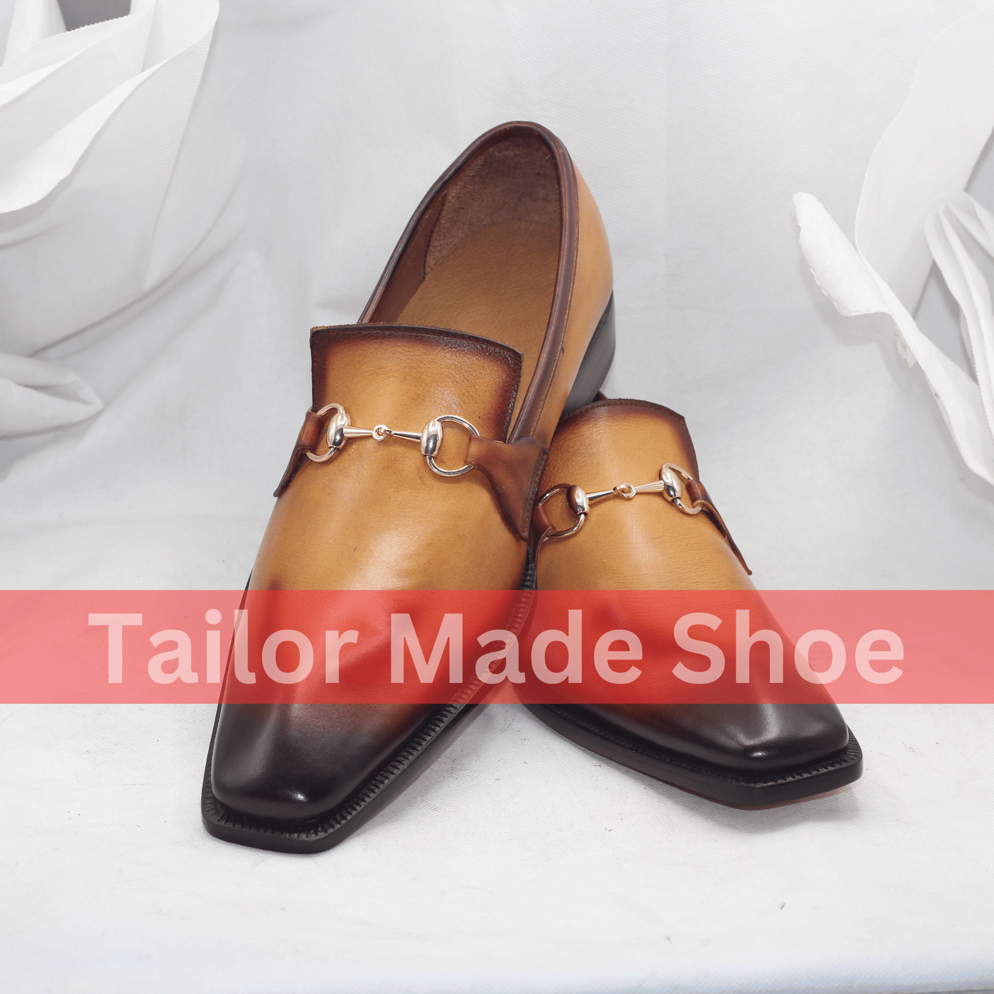 Bespoke Two-Tone Shoes – Beige And Brown Artisan-Crafted Leather Loafers Shoes Your Impeccable Style Premium Patent Leather Shoes Slip-on Shoes, Whole Cut Shoes, for Mens