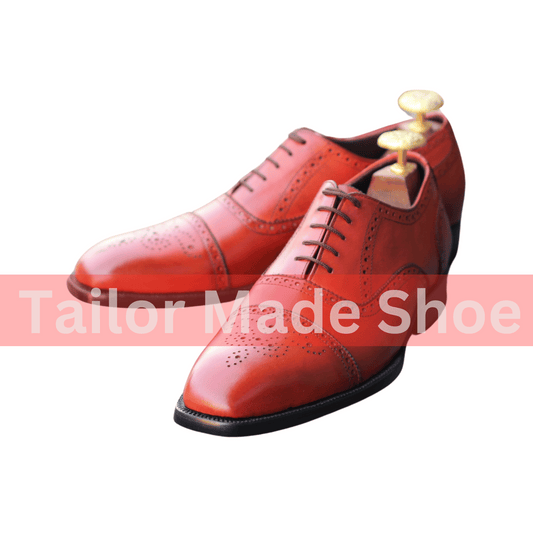 Classic Brogue Leather Oxfords – Handcrafted Formal Footwear Premium Handmade Cap-Toe Oxford Shoes for Men – Business & Formal Wear