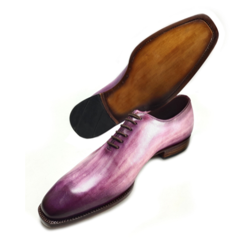 Custom Made Handmade Goodyear Welted Shoes Hand Painted Unique Design Premium Quality Two Tone Leather Lace Up Oxford Mens Dress Shoes