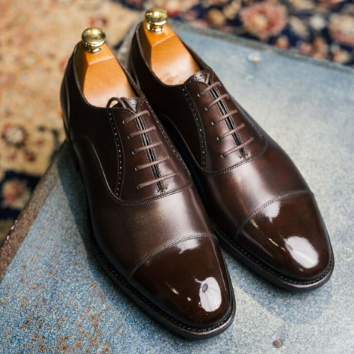 Exquisite Tailor-Made Oxfords Walk in Luxury Style, Real Leather, Toe Cap, Oxford, Handmade, Goodyear Welted, Lace up Shoes, Shoes for, Anniversary