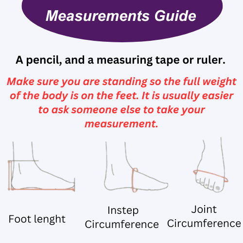 Feet measurements guide