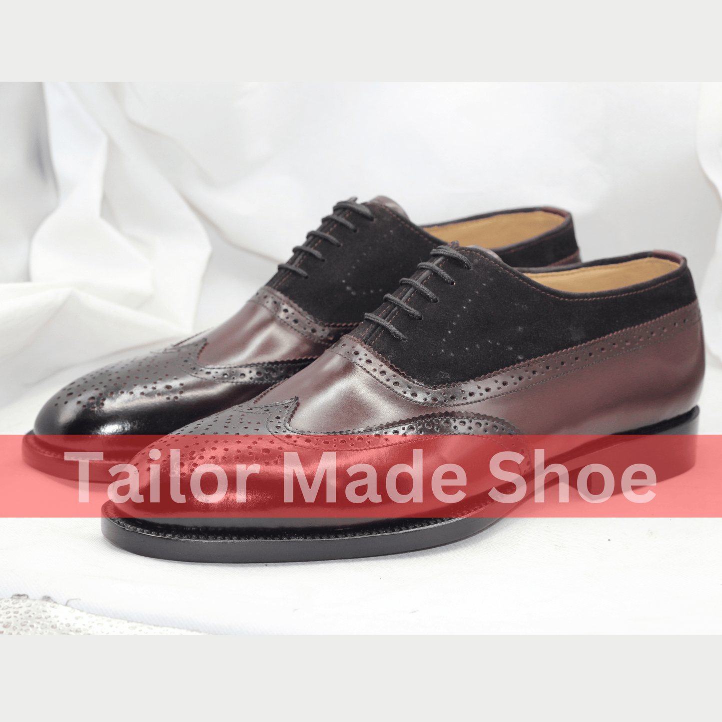 Handmade Two-Tone Leather Brogues – Luxury Men's Wedding Shoes Handcrafted Leather Oxford Brogues – Perfect for Weddings and Style Enthusiasts
