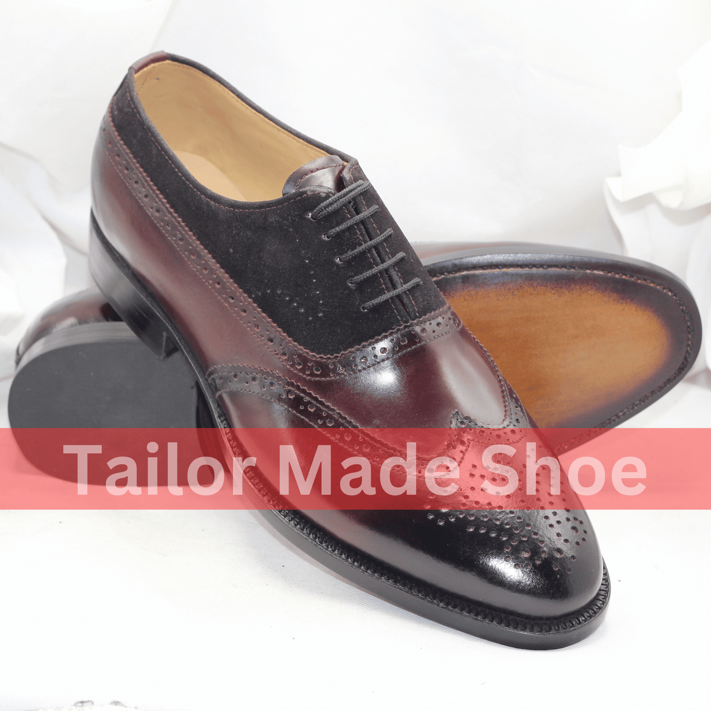 Handmade Two-Tone Leather Brogues – Luxury Men's Wedding Shoes Handcrafted Leather Oxford Brogues – Perfect for Weddings and Style Enthusiasts