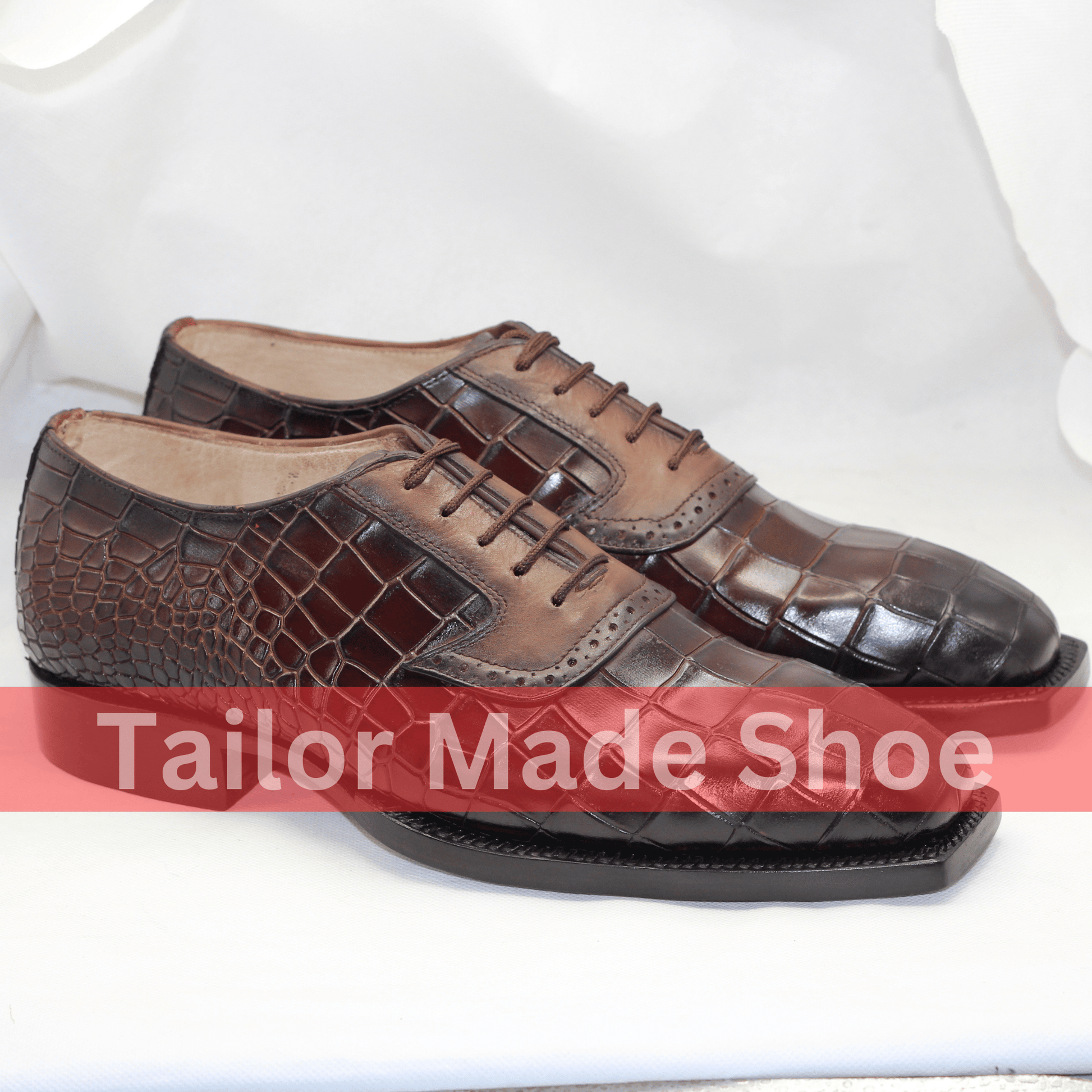 Luxury Handmade Brown Crocodile Leather Oxford Shoes Handcrafted Genuine Crocodile Skin Dress Shoes for Men Brown Crocodile Skin Derby Shoes