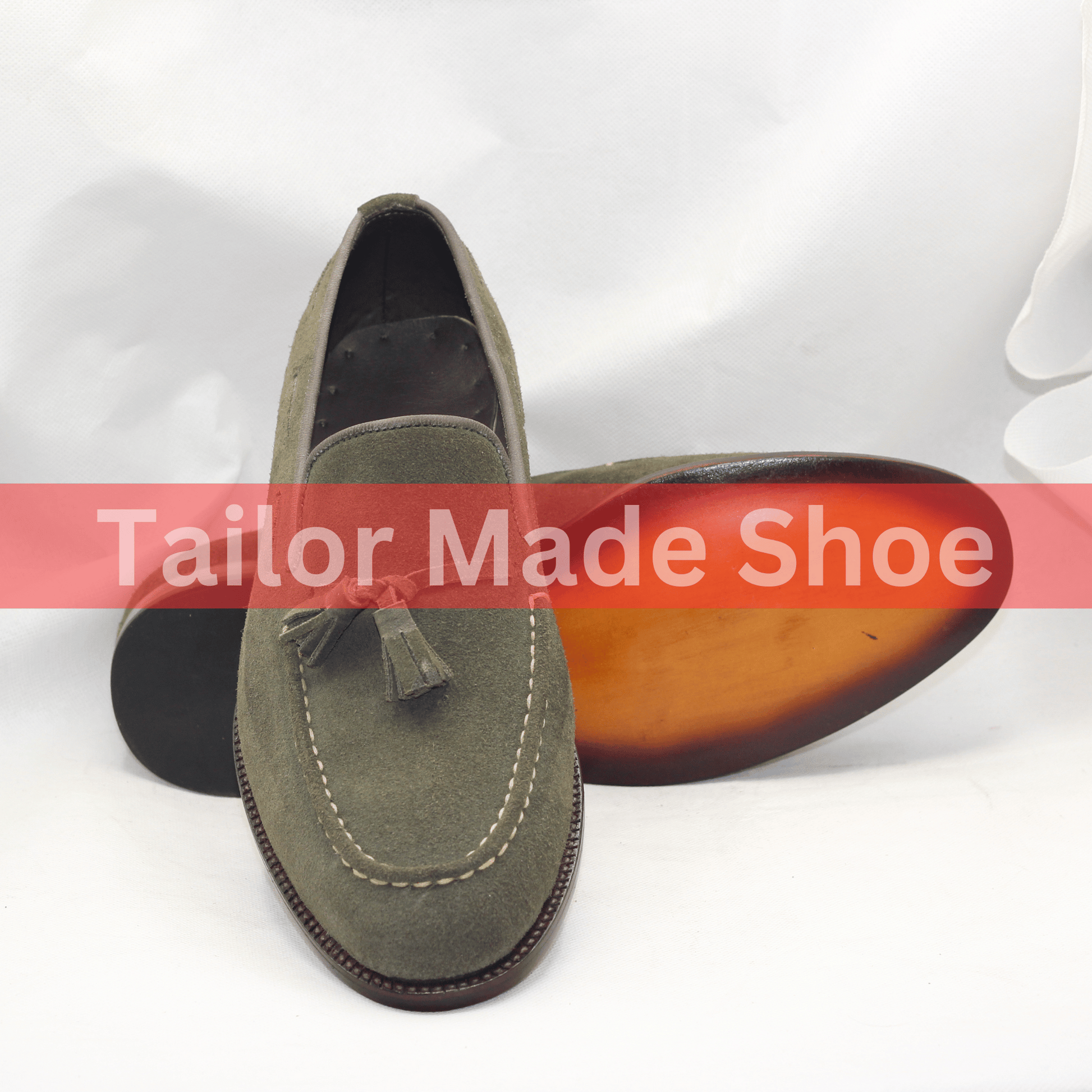 Luxury Men’s Green Suede Tassel Loafers Sophisticated Olive Green Suede Loafers – Comfortable and Durable Design
– Perfect for Casual and Formal Wear