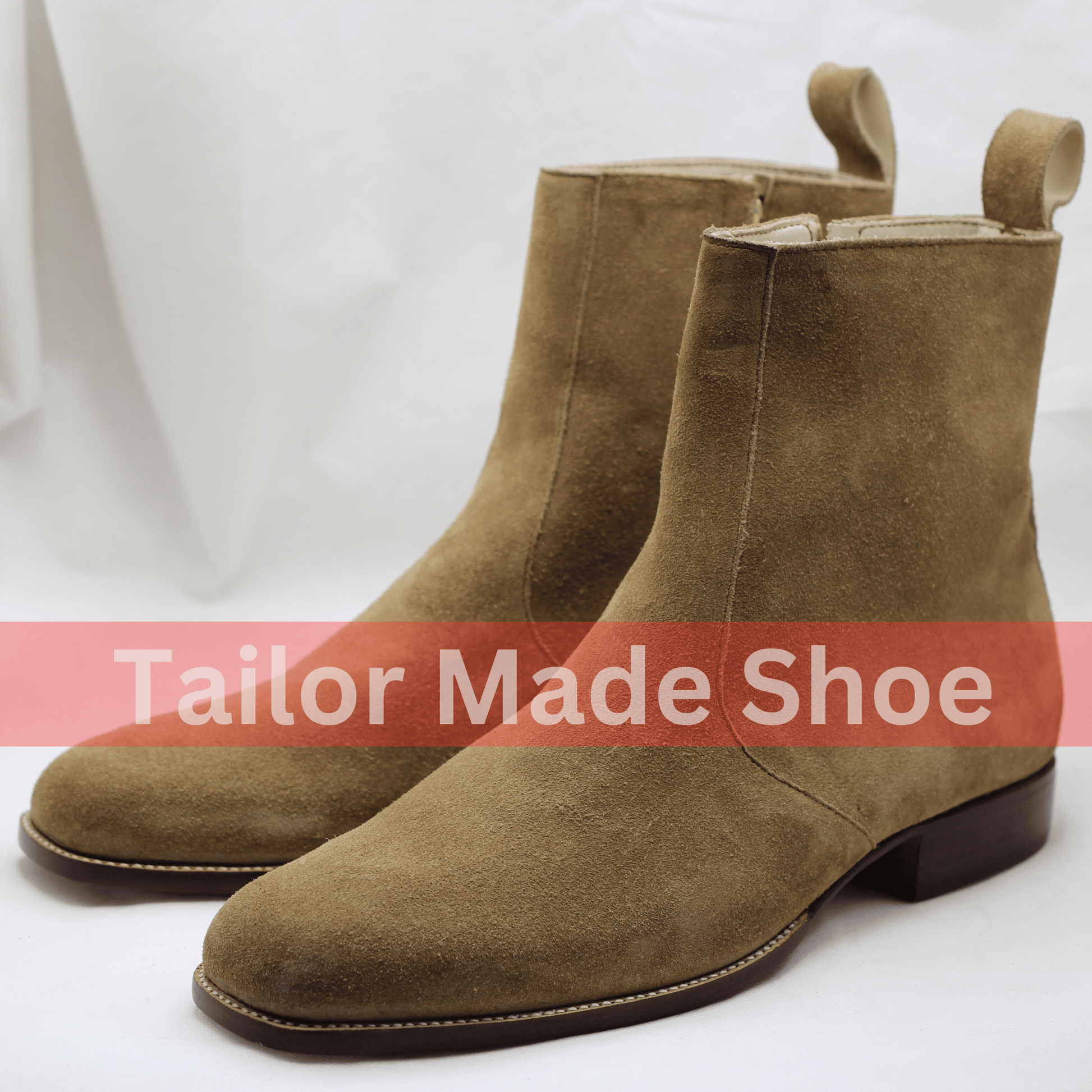 Luxury Suede Ankle Boots for Men – Tan Leather, Timeless Style Handmade Men’s Chelsea Boots – Tan Suede, Perfect Everyday Wear