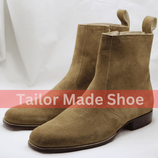 Luxury Suede Ankle Boots for Men – Tan Leather, Timeless Style Handmade Men’s Chelsea Boots – Tan Suede, Perfect Everyday Wear
