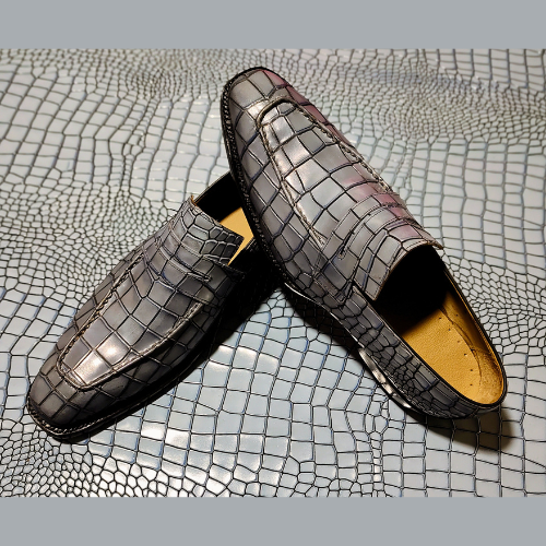 Gray shop alligator shoes