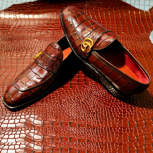 Made to Order Bespoke Handmade Made to Measure Genuine Crocodile Print Leather Loafers Slip On Moccasin Mens Shoes