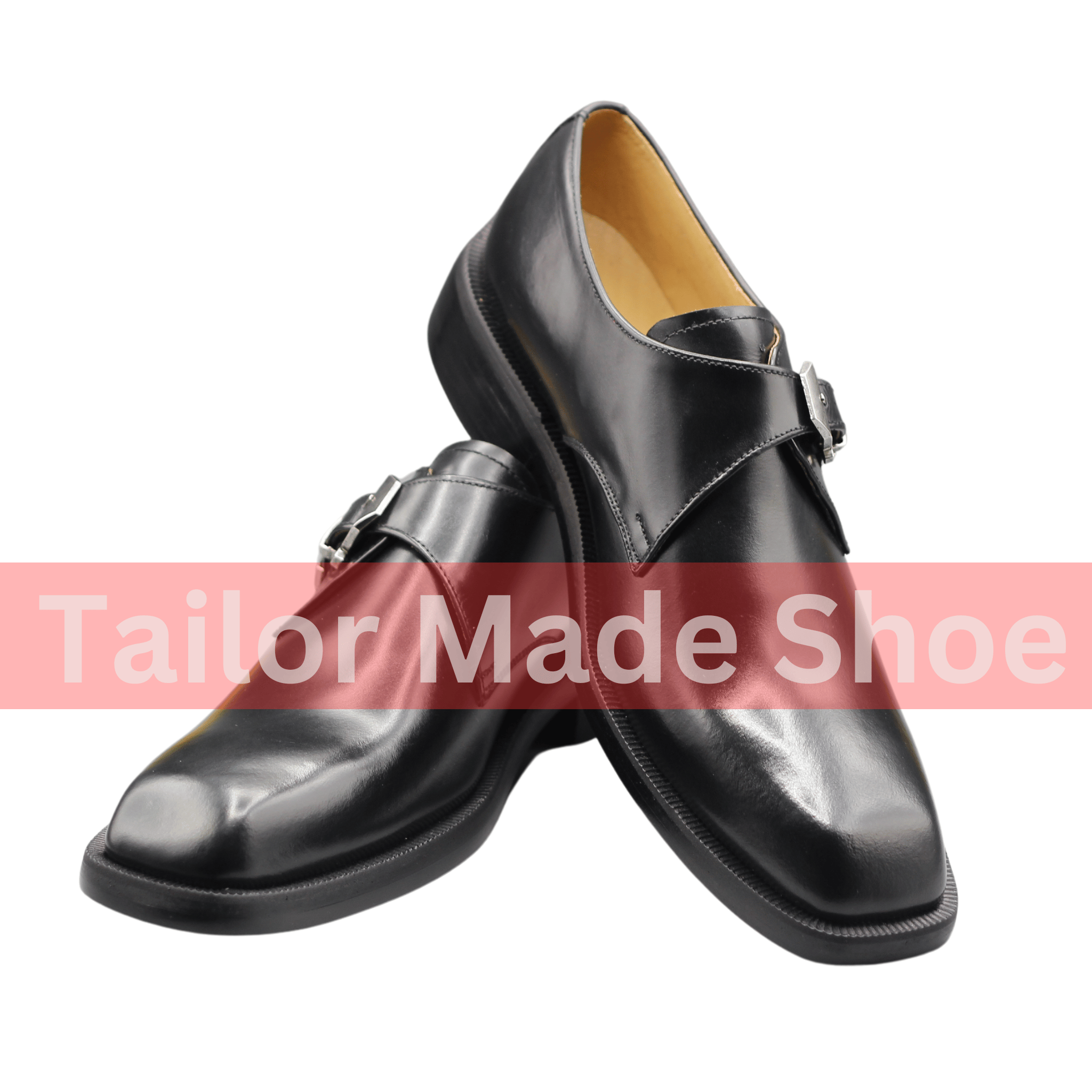 Men’s Black Leather Monk Strap Shoes Luxury Dress Footwear – Tailor