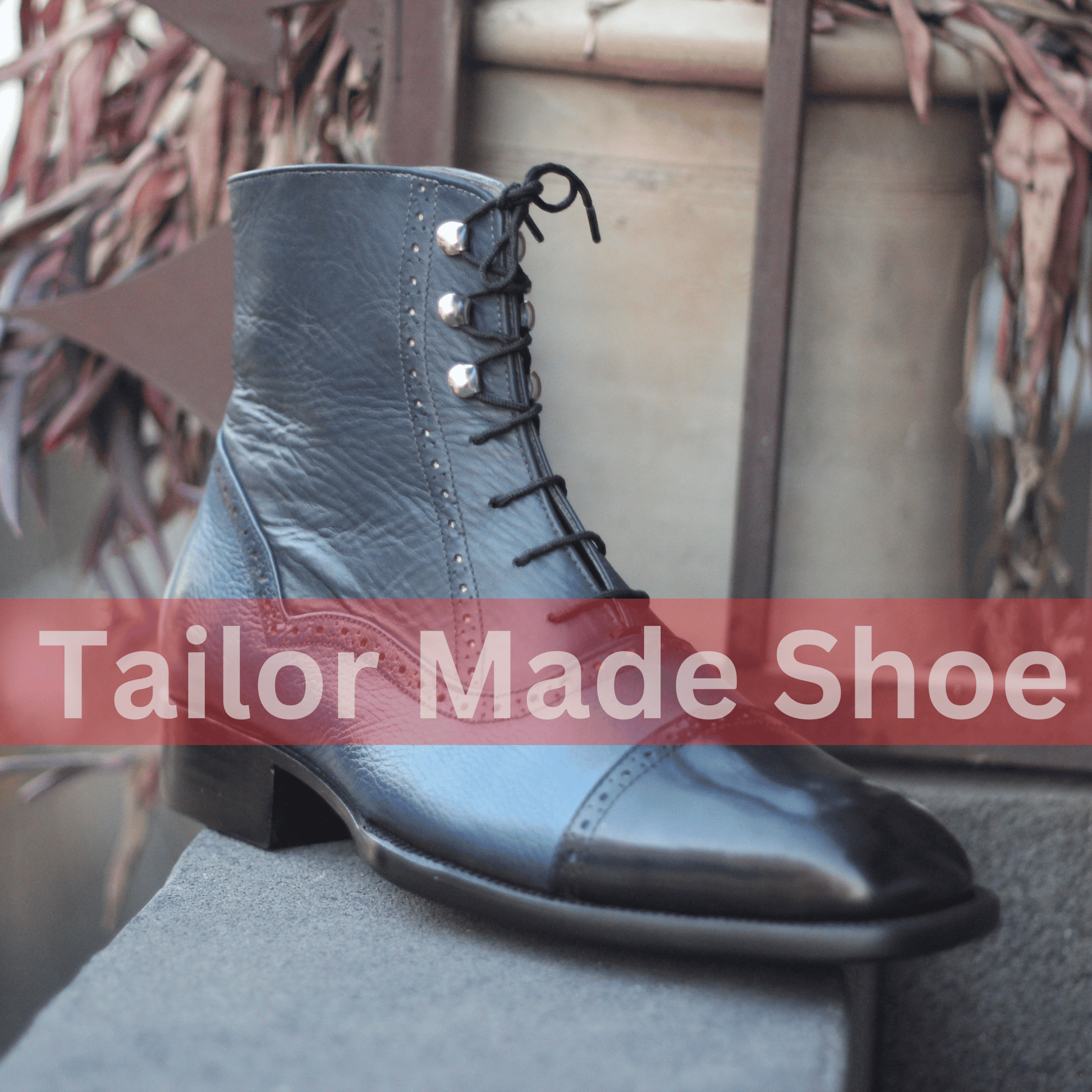 Men's Premium Blue Leather Boots - Handcrafted Elegance Handmade Blue Leather Ankle Boots - Sophisticated Men's Footwear
