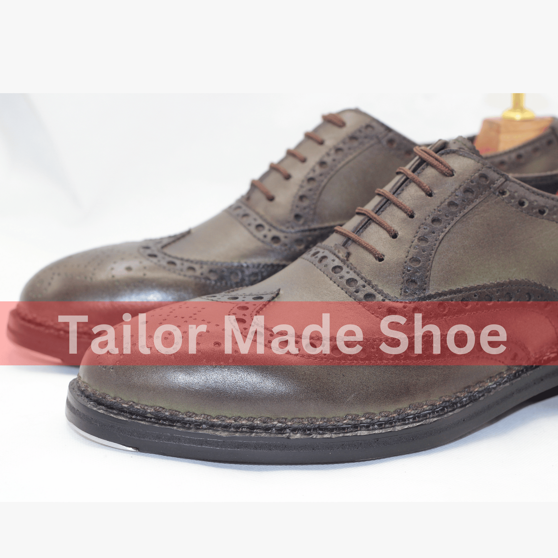 Men's Premium Handcrafted Brown Oxford Brogue Shoes Elegant Wingtip Leather Shoes – Vintage Style for Men – Handcrafted Perfection