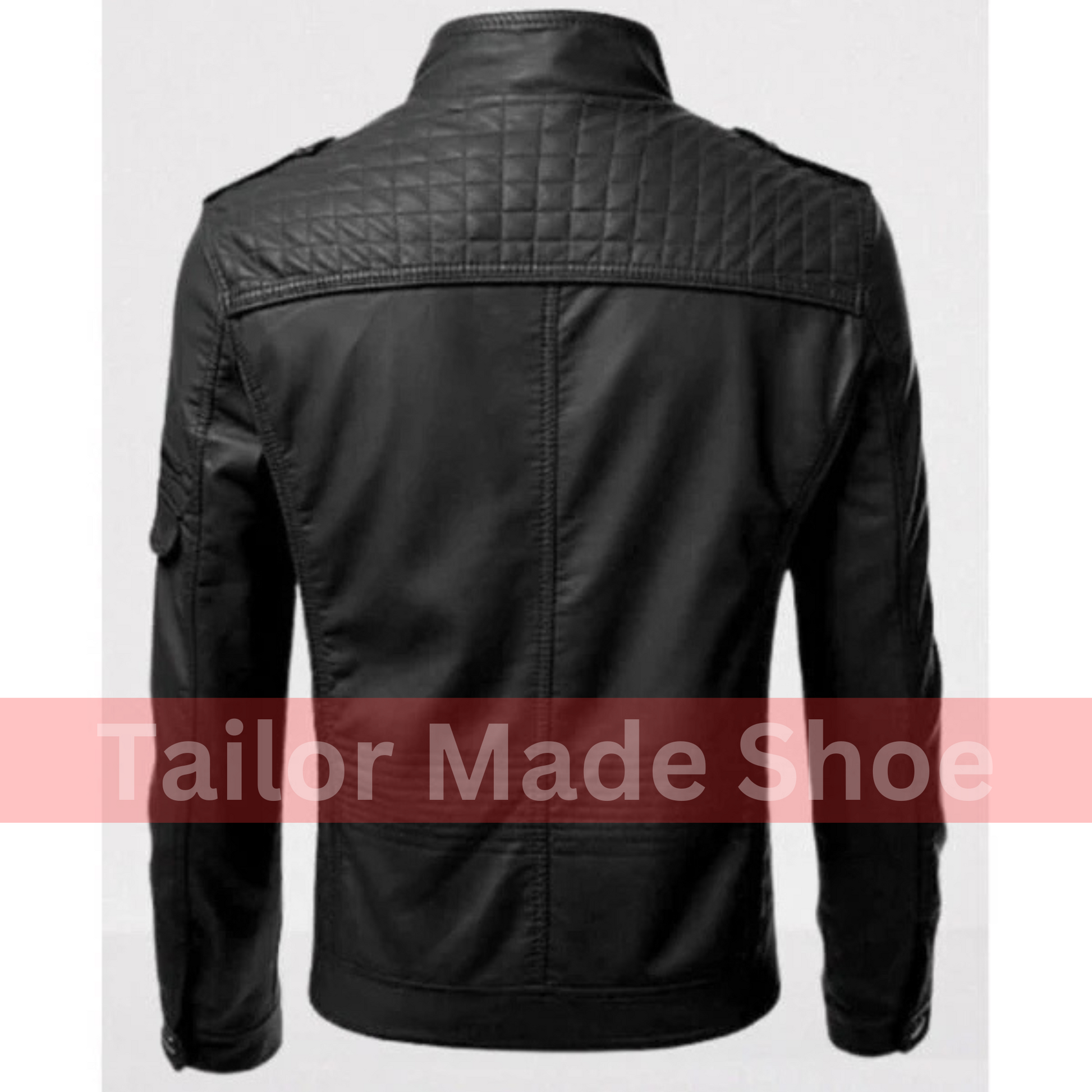 Men's Pure Black Leather Biker Fashion Jacket for Men, Men Leather Outerwear