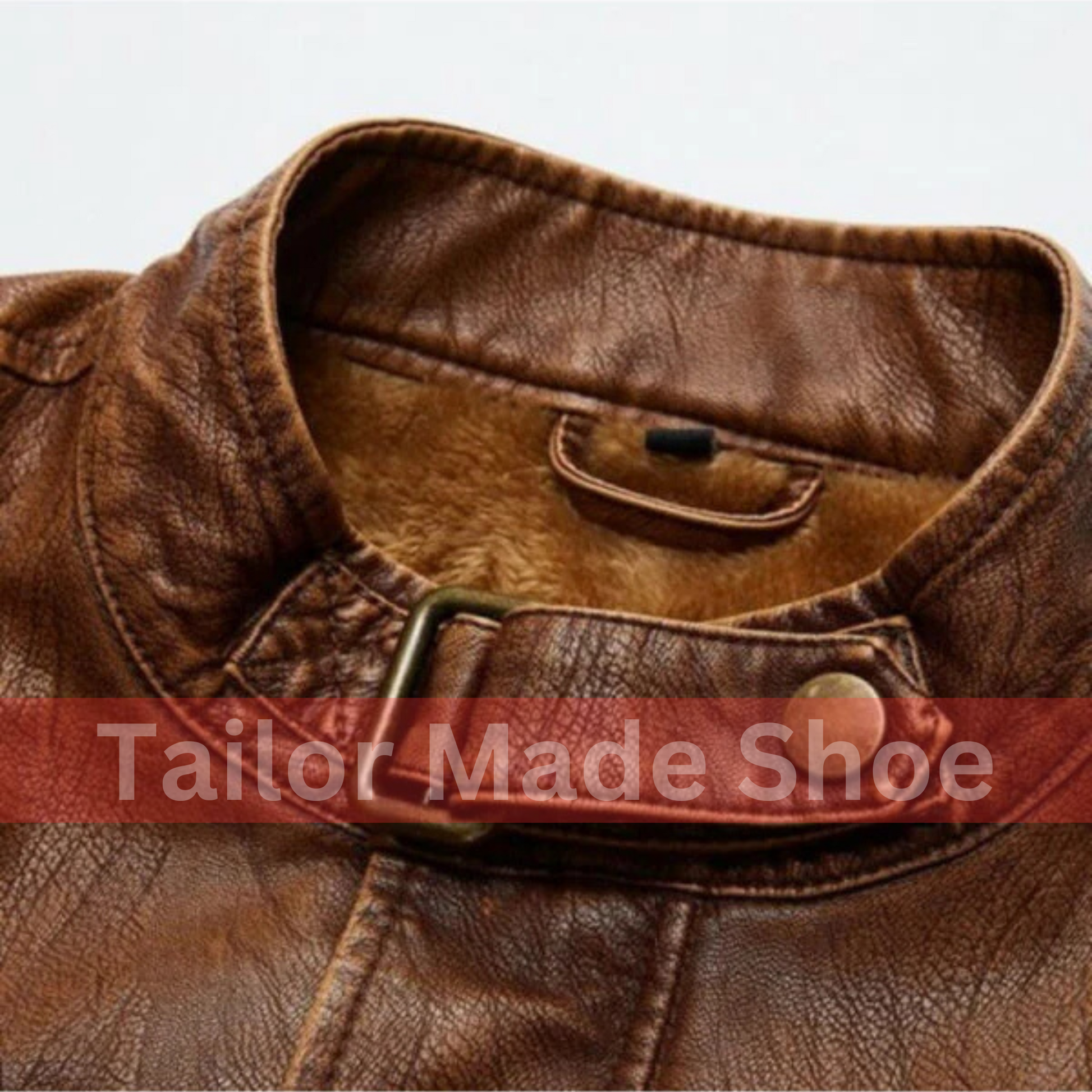 New Men Antique Brown Leather Jacket With Cargo Pockets, Brown Leather Apparel