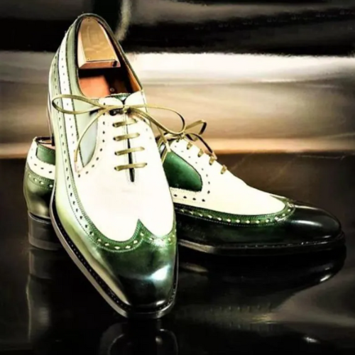 Premium Handmade Goodyear Welted Two-Tone Wingtip Brogues