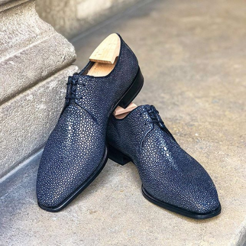 Premium Shoes Stingray Printed Leather Oxford Men's Shoes
