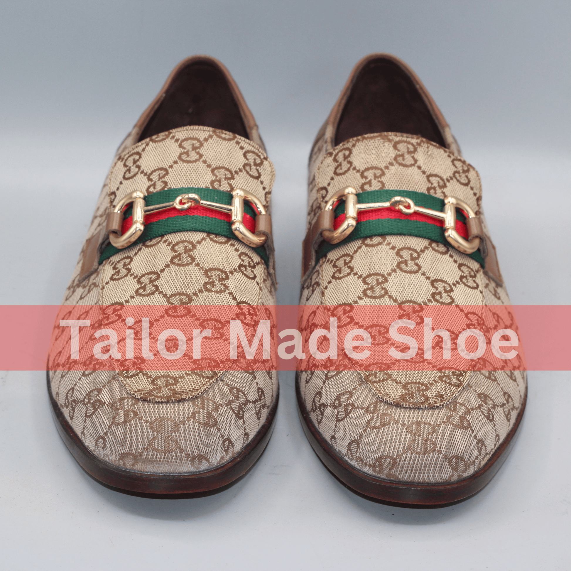 Sophisticated Handmade Loafers - Unique Monogram Pattern & Gold Details Men's Luxury Dress Shoes Ultimate Comfort & Style