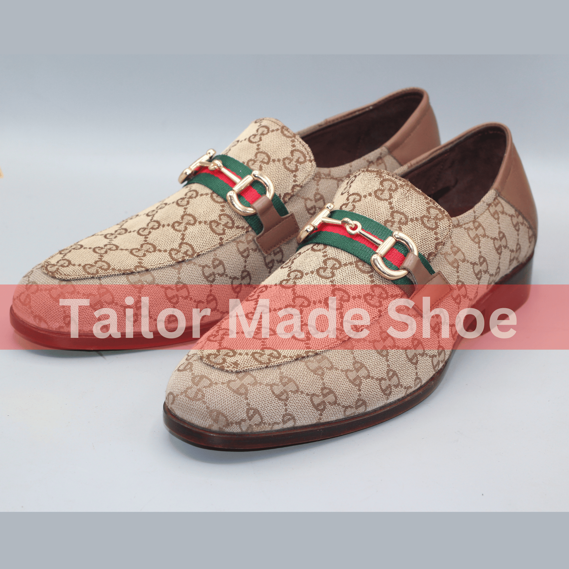 Sophisticated Handmade Loafers - Unique Monogram Pattern & Gold Details Men's Luxury Dress Shoes Ultimate Comfort & Style