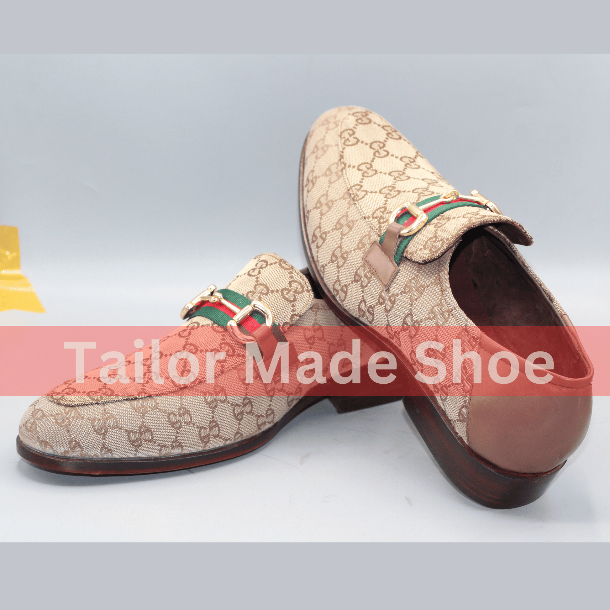 Sophisticated Handmade Loafers - Unique Monogram Pattern & Gold Details Men's Luxury Dress Shoes Ultimate Comfort & Style