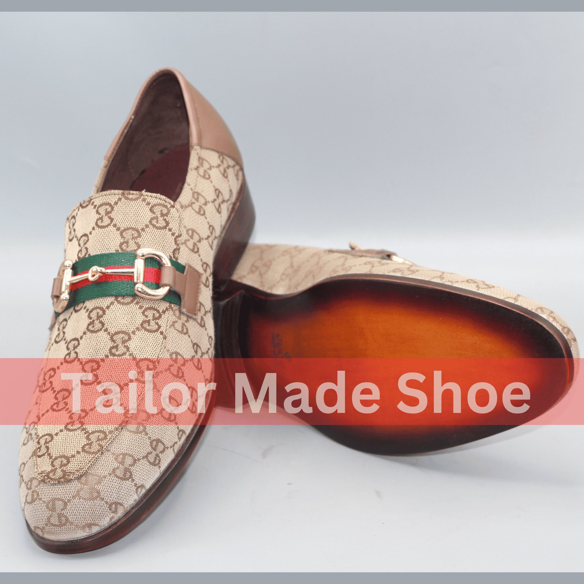 Sophisticated Handmade Loafers - Unique Monogram Pattern & Gold Details Men's Luxury Dress Shoes Ultimate Comfort & Style