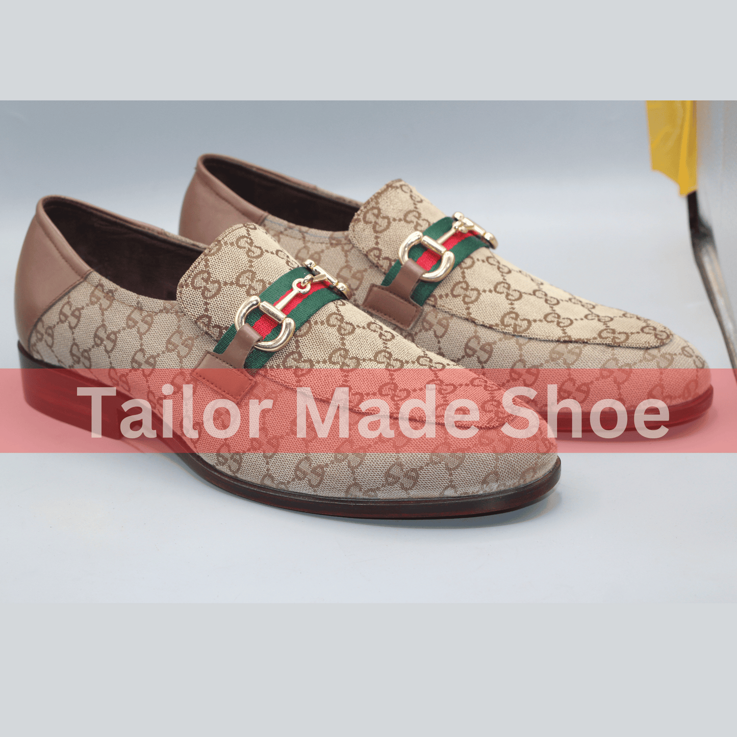 Sophisticated Handmade Loafers - Unique Monogram Pattern & Gold Details Men's Luxury Dress Shoes Ultimate Comfort & Style