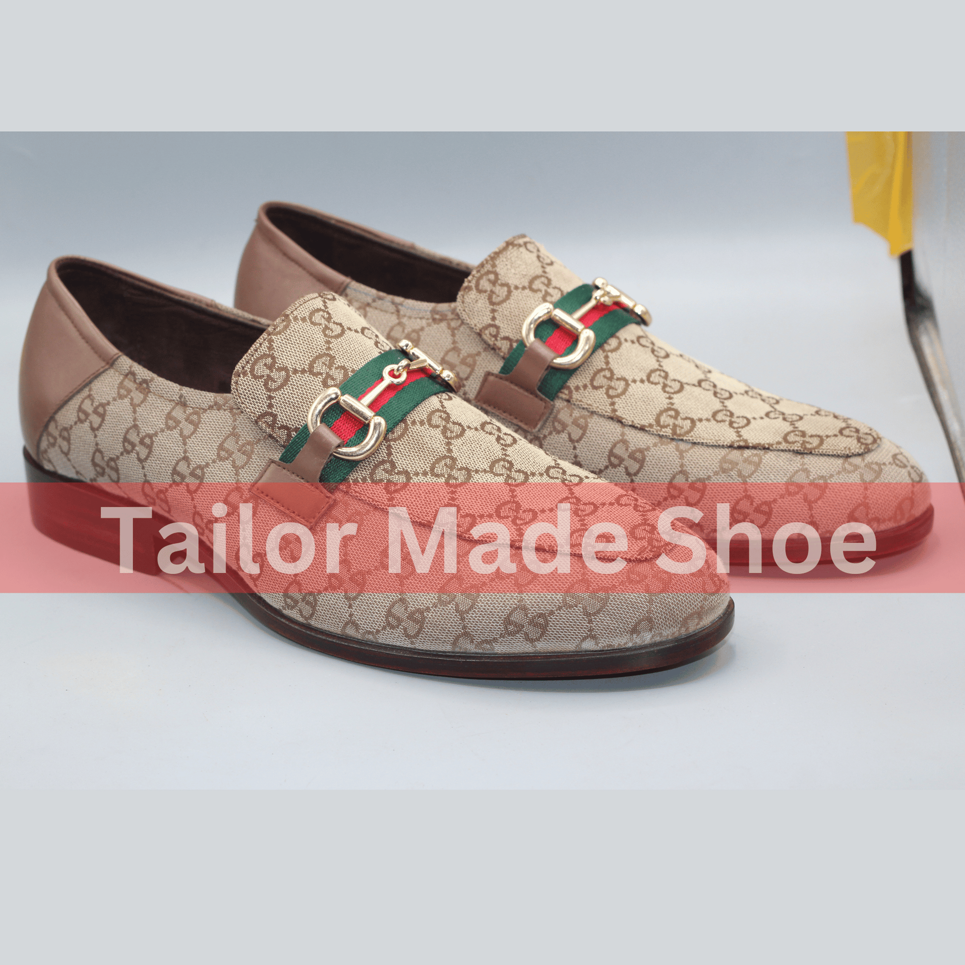 Sophisticated Handmade Loafers - Unique Monogram Pattern & Gold Details Men's Luxury Dress Shoes Ultimate Comfort & Style