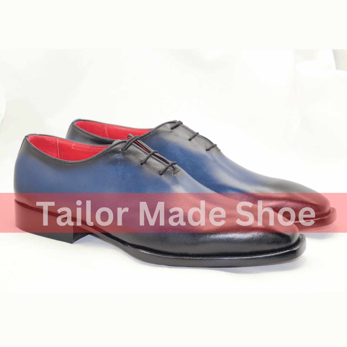 Artisan-Crafted Blue Leather Shoes – The Epitome of Sophistication Handcrafted Premium Blue Leather Shoes with Black Finish – Modern Elegance