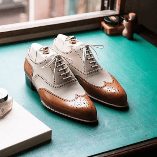 Tailor Made Shoes Bespoke Handmade Goodyear Welted Premium Quality Leather Wingtip Laceup Oxford Shoes Mens & Womens Fashion Shoes