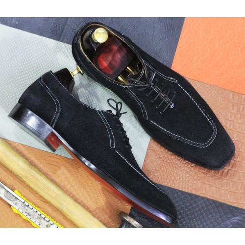 Tailor Made Shoes Handmade Shoes Bespoke Shoes Black Suede Shoes Oxford Shoes Laceup Shoes Wedding Shoes Gentlemen Shoes Event Shoes Stylish Shoes