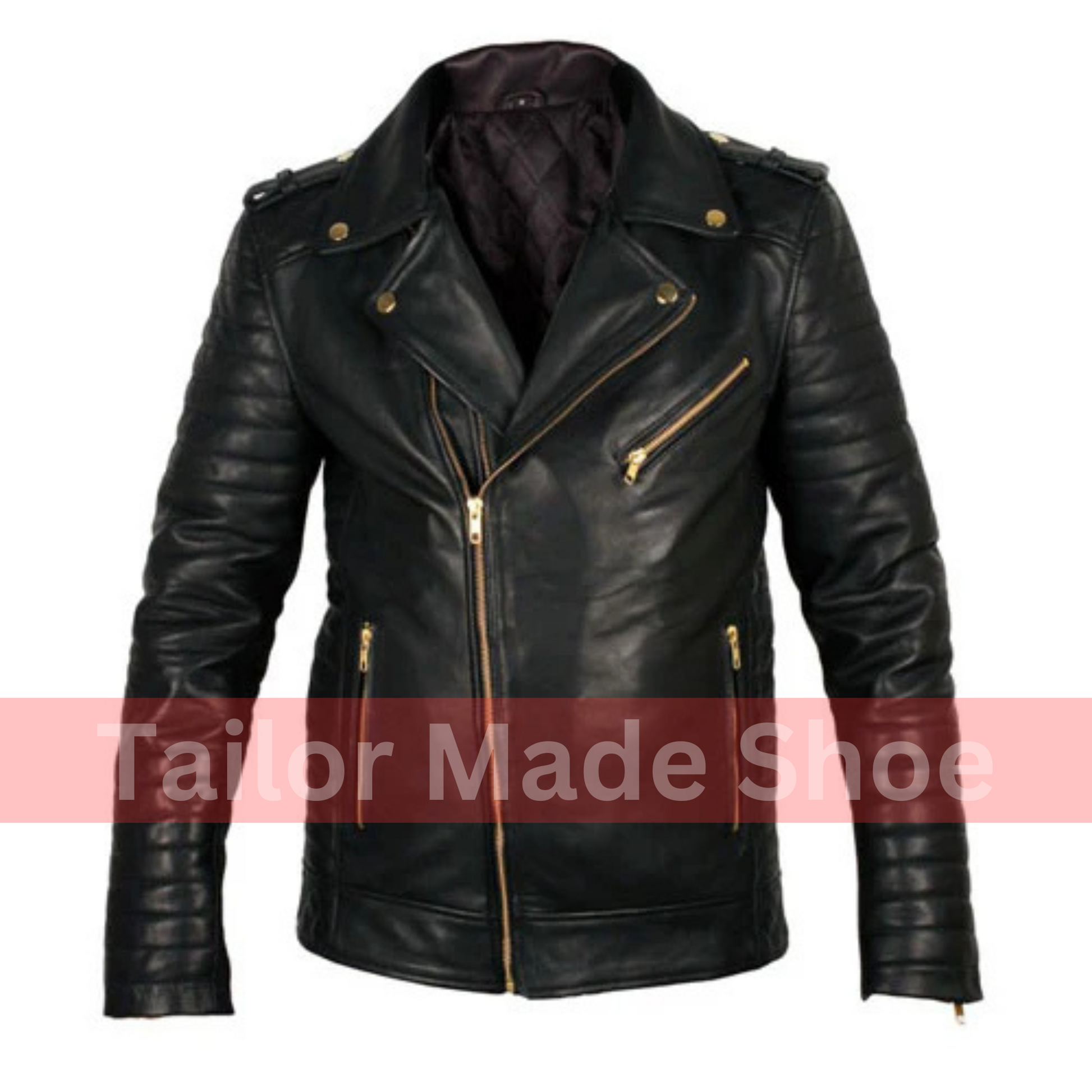 Tailor Made Black Biker Leather Jacket For Men's, Men Fashion Leather Jackets