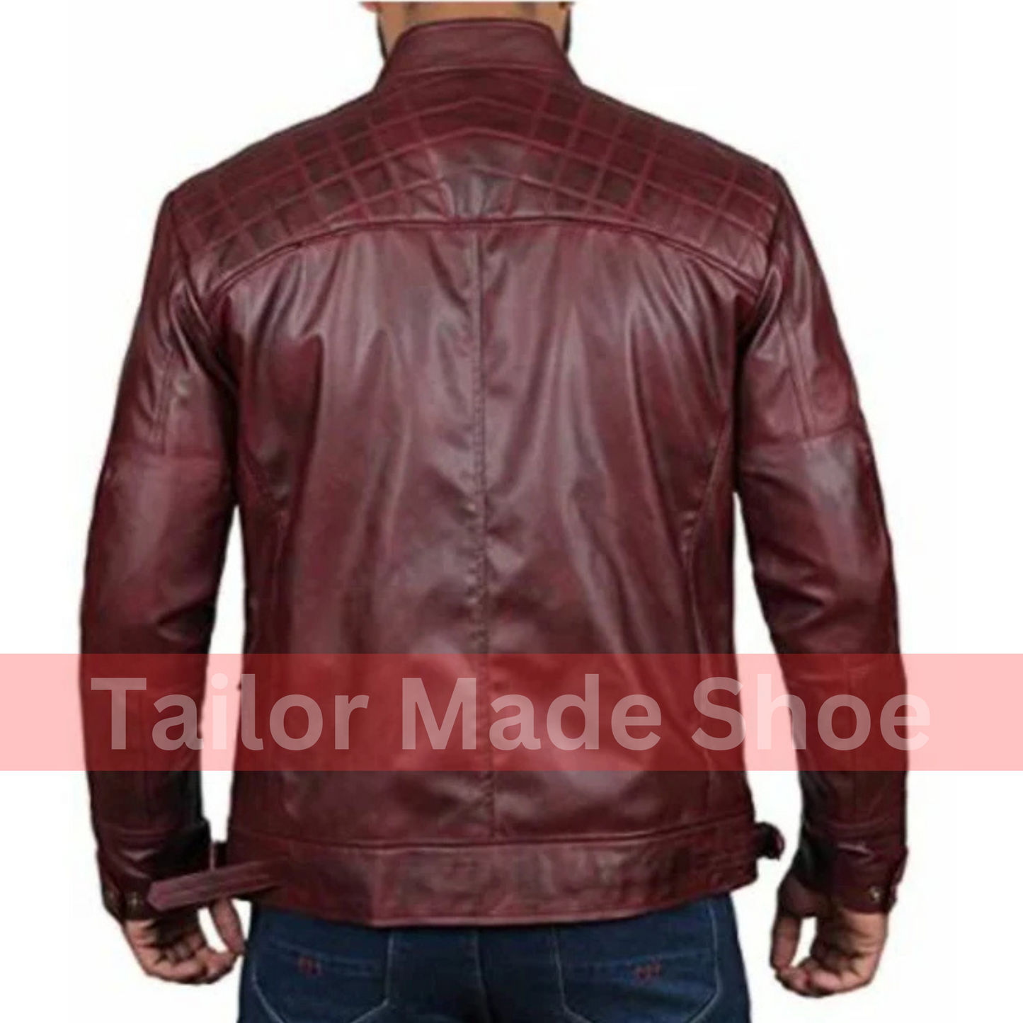 Buy Maroon Leather Biker Jacket for Men,Leather Fashion Jacket, Racers Jackets