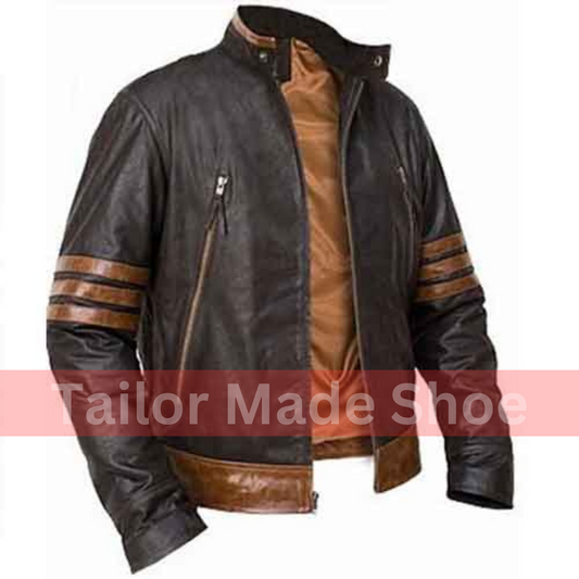 Bespoke X-Men Wolverine Leather Jacket, X-Men Wolverine Leather Jackets