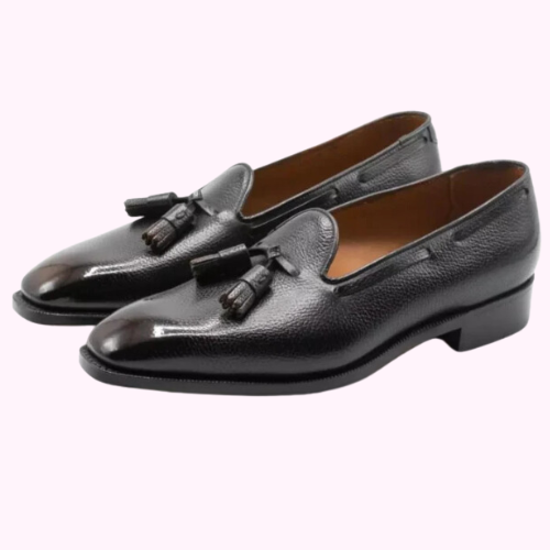The Art of Handmade Slip On Shoes, Premium Quality Black Leather Loafers Shoes, Gentlemen Shoes, Mens Shoes, Gift for Him