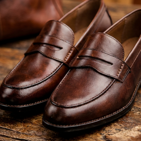Handmade Leather Penny Loafers