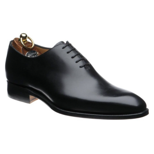 Tailor Made Handmade Adorable Black Leather Lace up Whole Cut Oxford Formal Dress Shoes