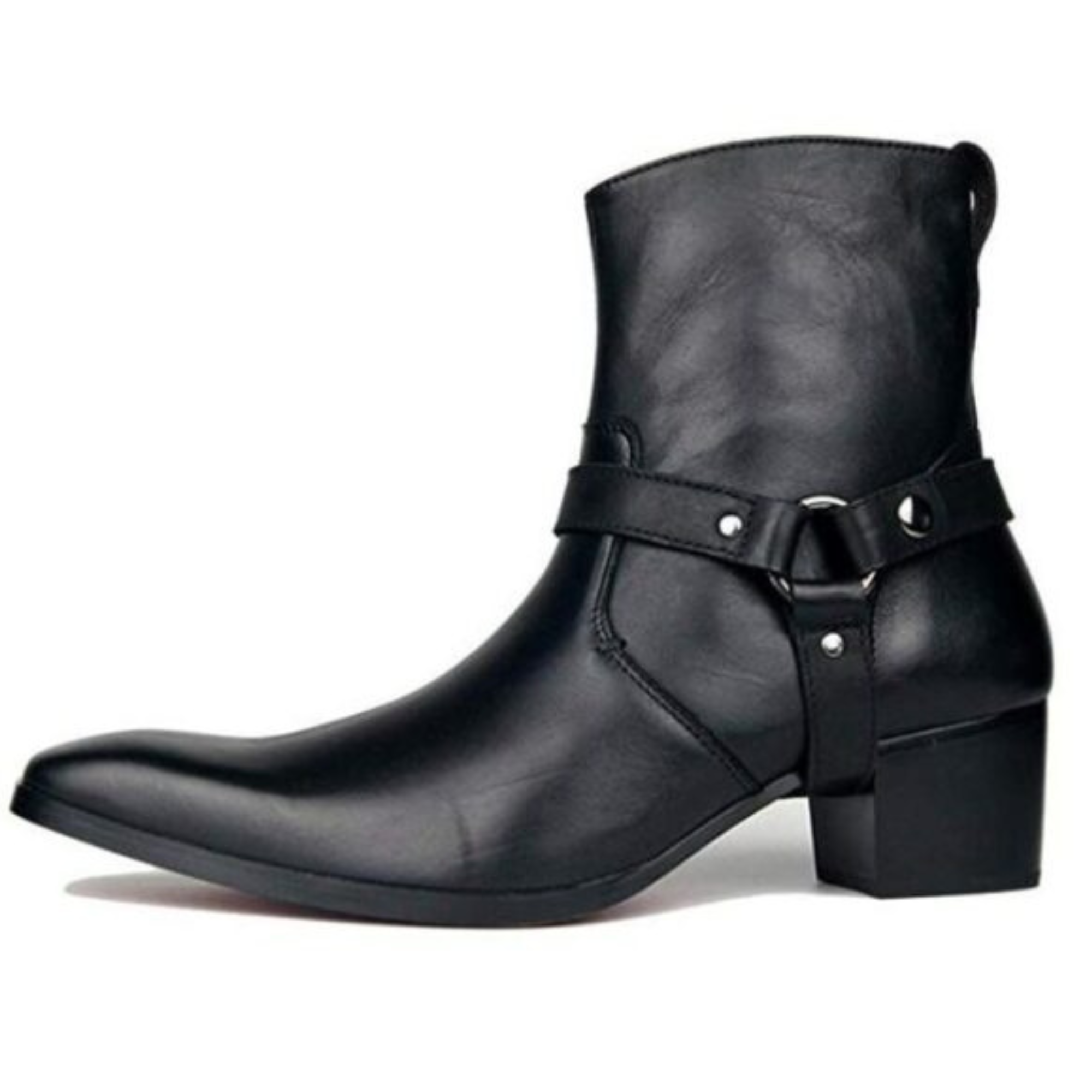 Tailor Made Handmade Black Leather Fashion Designer Ankle Boots ...